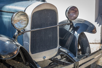 Front of an old car from the 20s or 30s