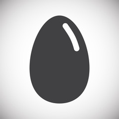 Egg related icon on background for graphic and web design. Simple illustration. Internet concept symbol for website button or mobile app.