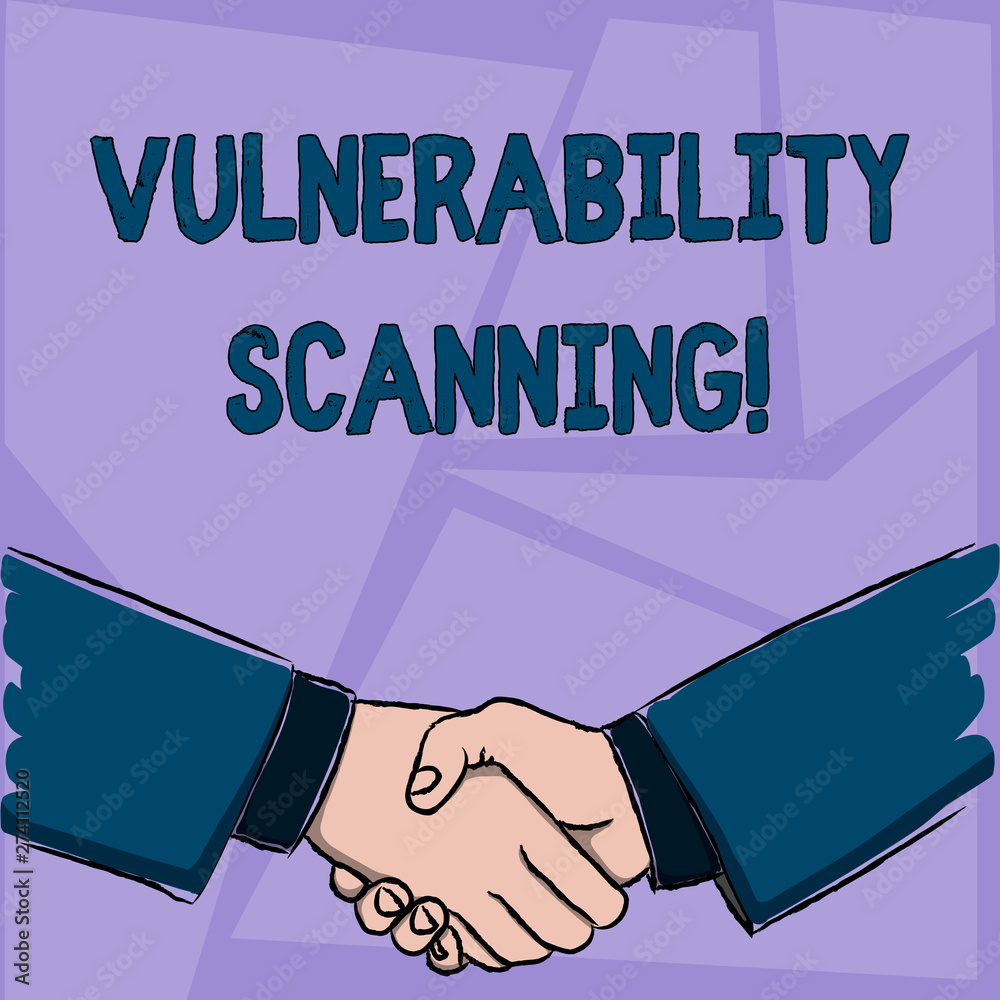 Aufkleber handwriting text vulnerability scanning. conceptual photo check of the potential points of exploit i