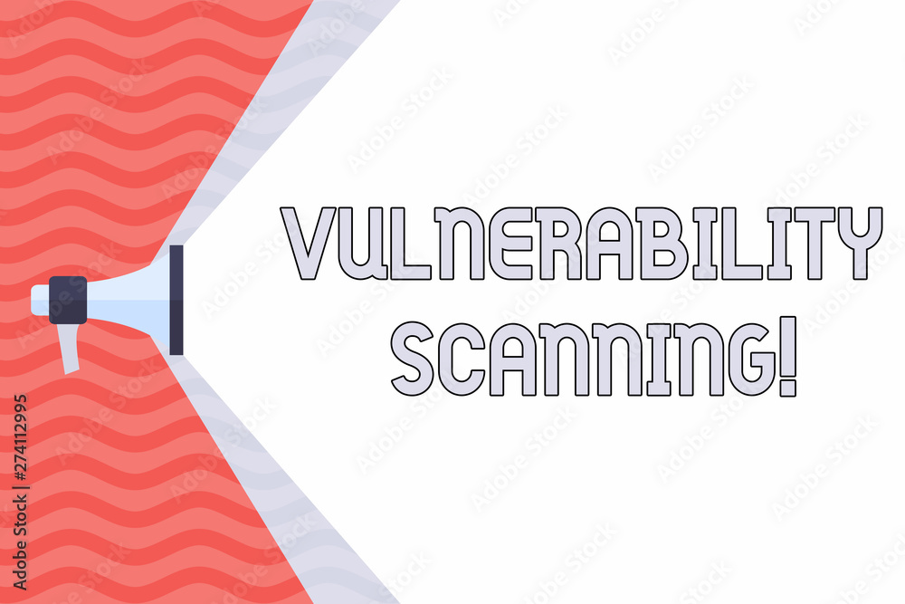 Aufkleber handwriting text vulnerability scanning. conceptual photo check of the potential points of exploit i