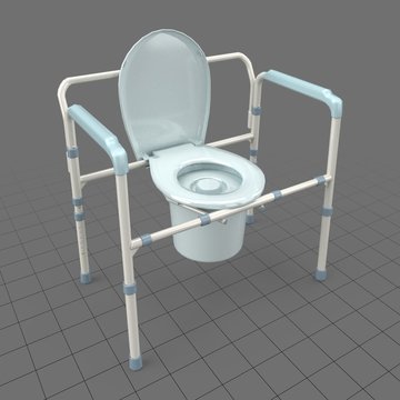 Bedside commode seat