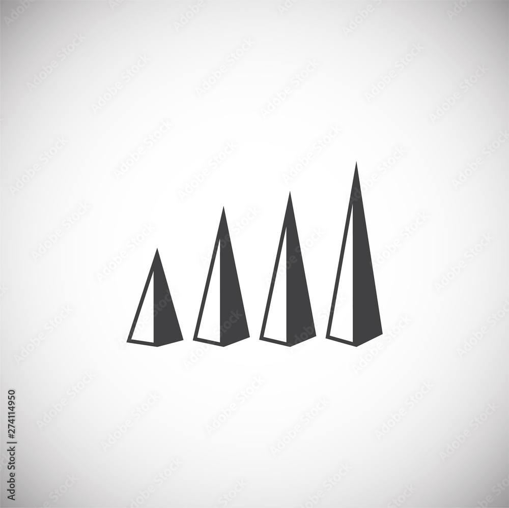 Poster up grow chart icon on background for graphic and web design. simple illustration. internet concept s
