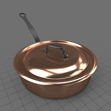 Copper saute pan
