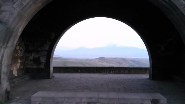 Aerial Drone View on Mount Ararat (MASIS) in Armenia