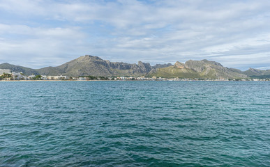 Tourism Mallorca, calm turquoise waters in the Mediterranean Sea, holiday scenes with a sense of calm