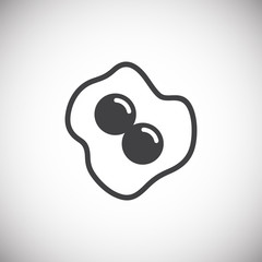 Egg related icon on background for graphic and web design. Simple illustration. Internet concept symbol for website button or mobile app.