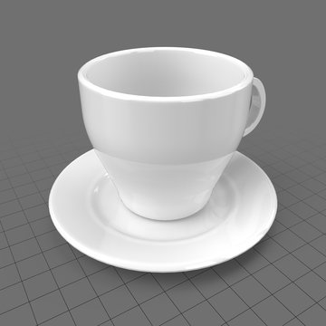 Empty cup and saucer