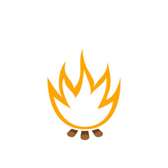 Camping fire icon