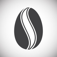 Egg related icon on background for graphic and web design. Simple illustration. Internet concept symbol for website button or mobile app.