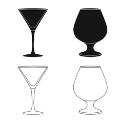 Isolated object of form and celebration icon. Set of form and volume stock vector illustration.