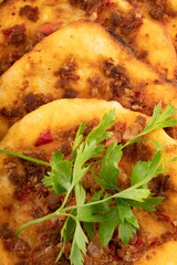 Lahmacun turkish pizza  traditional food 