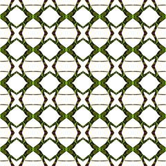 Orange green geometric seamless pattern. Hand draw