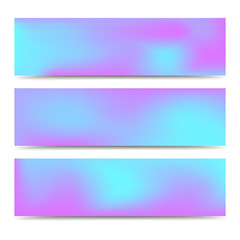 Fototapeta premium Smooth abstract blurred gradient colorful banners