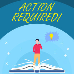 Handwriting text Anti Corruption. Conceptual photo designed eradicate or prevent dishonest fraudulent conduct Man Standing Behind Open Book, Hand on Head, Jagged Speech Bubble with Bulb