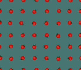 Vector seamless pattern with tomatoes