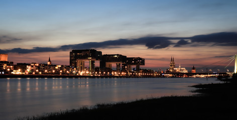 view of the city at sunset