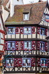 Colorful decorations on the Christmas market in Strasbourg