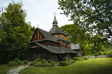 Authentic ukrainian church. Christianity symbol