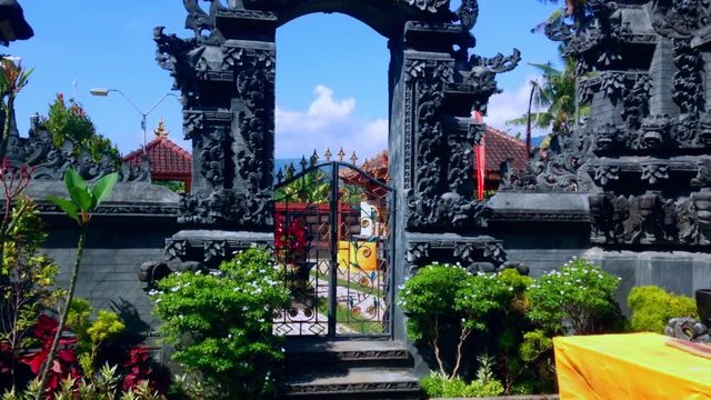 Middle Area Or Jaba Tengah View Of Dalem Temple Balinese Hindu Temple At The Village, Ringdikit, North Bali, Indonesia