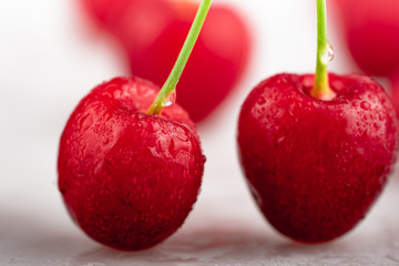 red and ripe sweet cherry