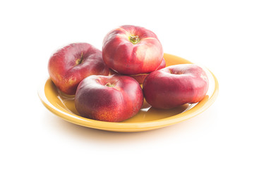 Ripe flat nectarines.