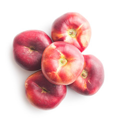 Ripe flat nectarines.