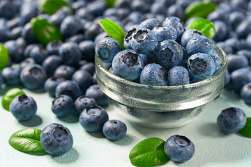 Blueberries in a bowl, concept for healthy eating