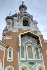 Fototapeta na wymiar cathédrale russe orthodoxe de Nice