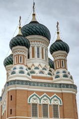 Fototapeta na wymiar cathédrale russe orthodoxe de Nice