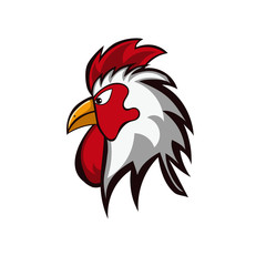 Chicken rooster logo design vector