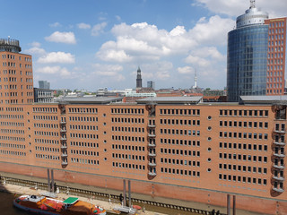 Hamburg city view from Elbphilharmonie