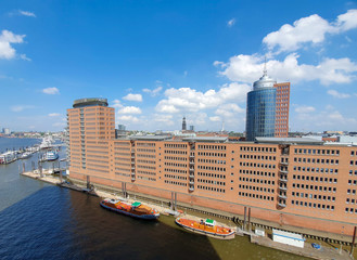 Hamburg city view from Elbphilharmonie