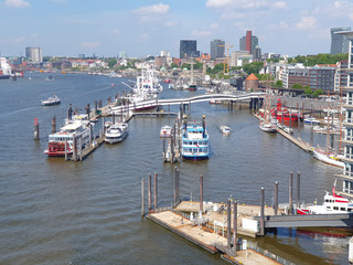 Hamburg city view from Elbphilharmonie