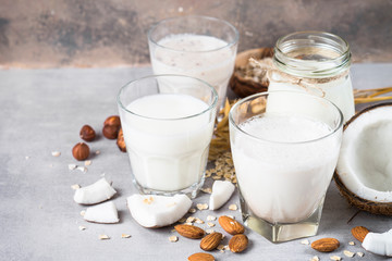 Vegan non dairy alternative milk.