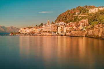 Fototapeta na wymiar Bellagio on Lake Como at golden hour