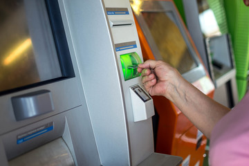 at the ATM insert the card