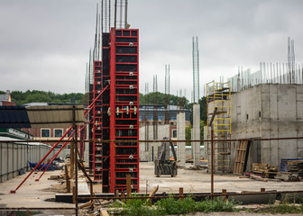 construction of reinforced concrete columns for the house