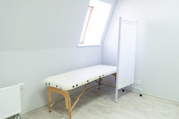 medical couch in modern hospital ward