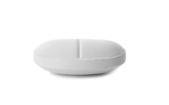 Pill isolated on white. Medical treatment