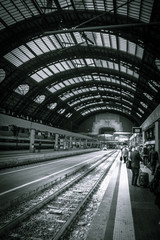 Fototapeta na wymiar Milano Centrale Station Gare