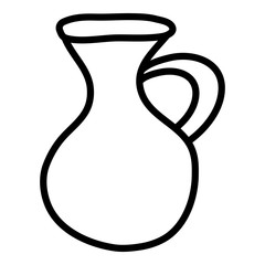 jar canteen pot isolated icon