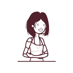 silhouette of woman with swimsuit on white background