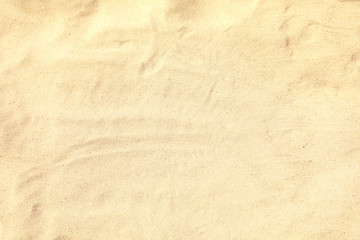 Sandy beach on sunny day, above view