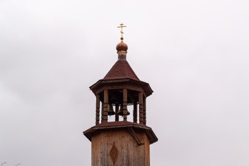 Fototapeta na wymiar Bell tower of an Orthodox church