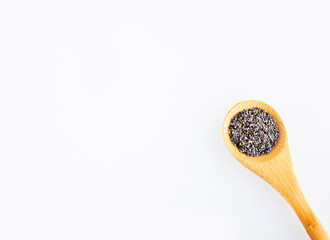 Organic poppy seeds - white background