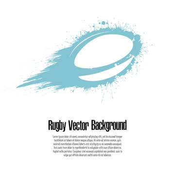 Background abstract rugby ball from blots