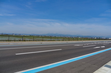 宮城県名取市閖上・閖上港線からみる風景