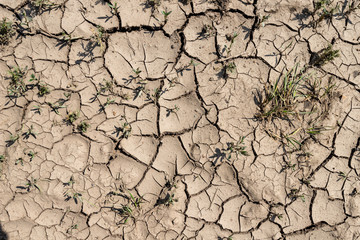 Spekana earth during drought. Lack of water in areas with low rainfall.