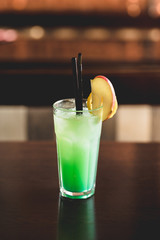 cocktail with lemon and mint