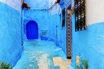 Chefchaouen, a city with blue painted houses. A city with narrow, beautiful, blue streets.